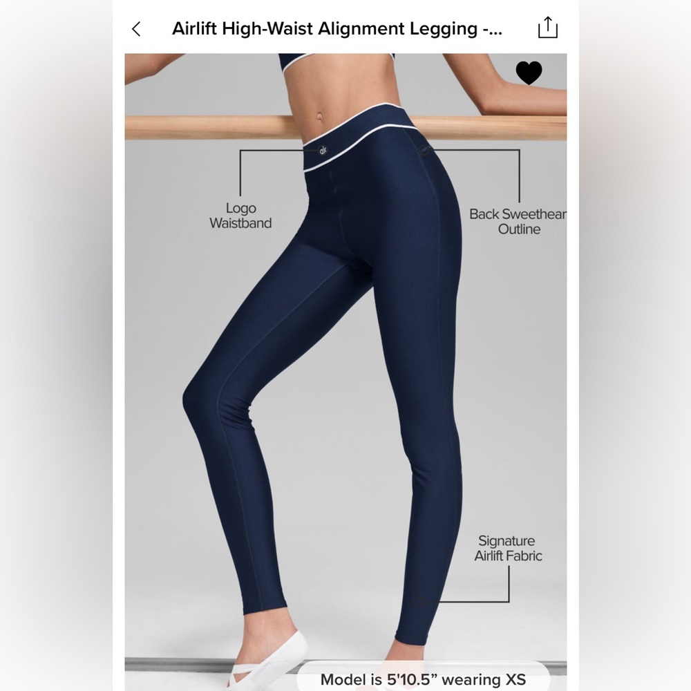 ALO Yoga Airlift High Waist Alignment Leggings XS - Picture 3 of 4